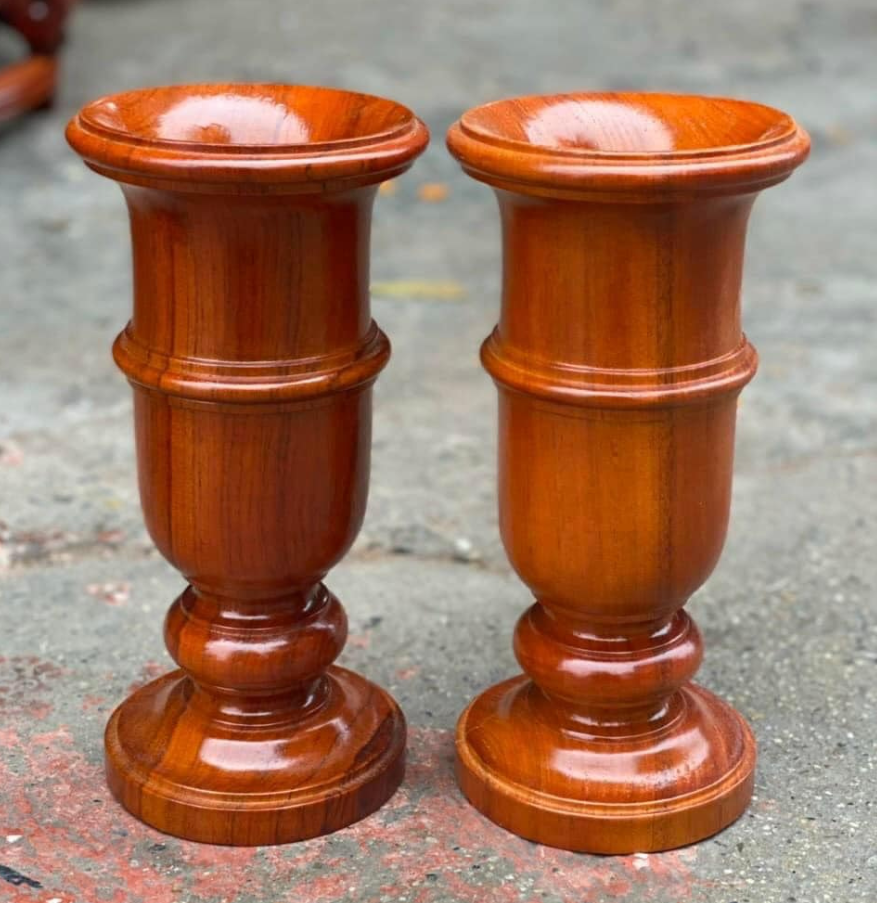 Ống đựng Hương Đục Phúc Lộc Thọ Hoa Sen Bằng Gỗ Hương Đá